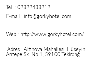 Gorky Hotel iletiim bilgileri