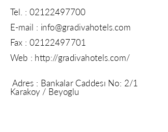 Gradiva Hotel iletiim bilgileri
