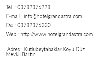 Grand Astra Resort Hotel iletiim bilgileri