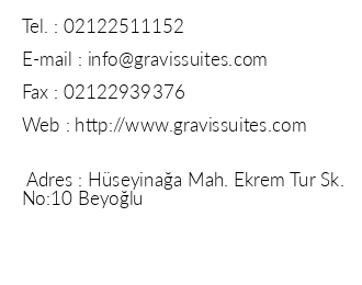 Gravis Suites iletiim bilgileri