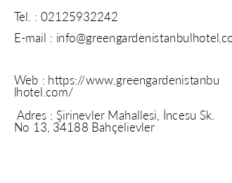Green Garden Hotel iletiim bilgileri