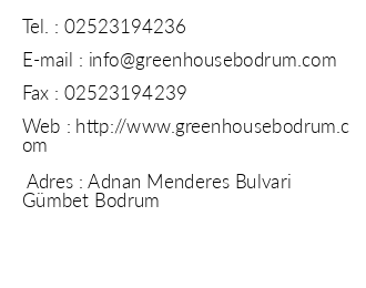 Green House Apart Hotel iletiim bilgileri