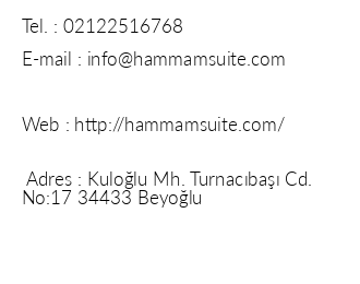 Hammam Suite iletiim bilgileri