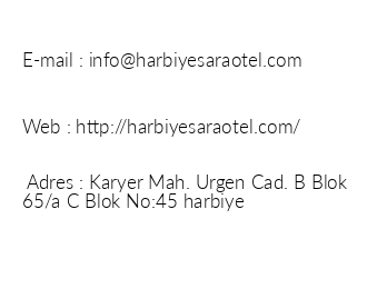 Harbiye Sara Hotel iletiim bilgileri