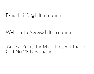 Hilton Garden nn Diyarbakr iletiim bilgileri
