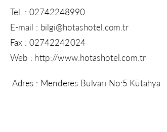 Hota Hotel iletiim bilgileri