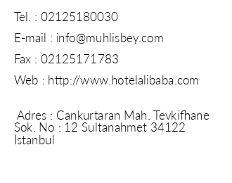 Hotel Ali Baba iletiim bilgileri