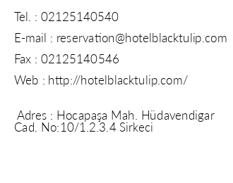 Hotel Black Tulip iletiim bilgileri