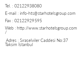 Hotel Butik Star iletiim bilgileri