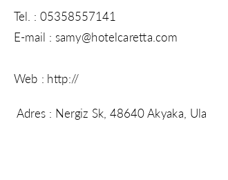 Hotel Caretta iletiim bilgileri