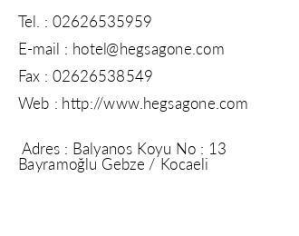 Hegsagone Hotel Marine Asia iletiim bilgileri