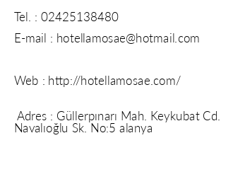 Hotel La Mosae iletiim bilgileri