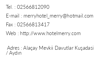 Hotel Merry iletiim bilgileri