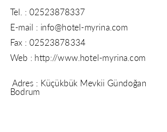 Hotel Myrina iletiim bilgileri