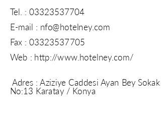 Hotel Ney iletiim bilgileri