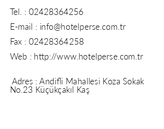 Hotel Per Se iletiim bilgileri
