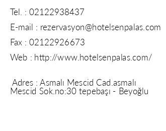 Hotel en Palas iletiim bilgileri