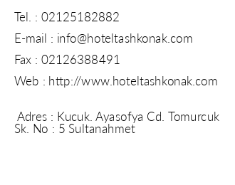 Hotel Tashkonak iletiim bilgileri