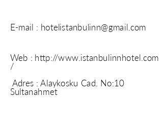 stanbulinn Hotel iletiim bilgileri