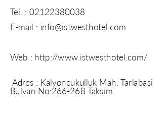 stwest Hotel iletiim bilgileri
