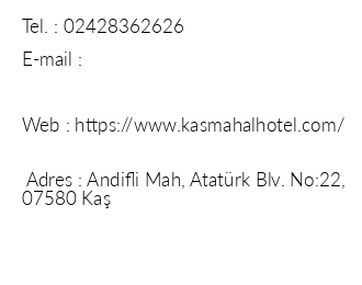 Kamahal Hotel iletiim bilgileri