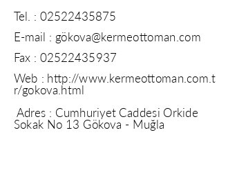 Kerme Ottoman Gkova iletiim bilgileri