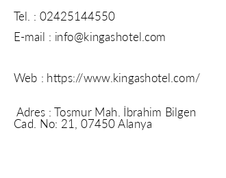 King As Hotel iletiim bilgileri