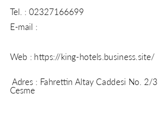 King Hotel Alaat iletiim bilgileri