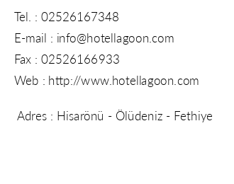 Lagoon Hotel iletiim bilgileri