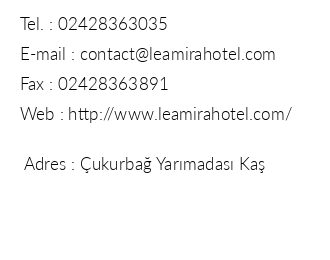 Leamira Hotel iletiim bilgileri