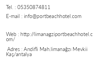Limanaz Port Beach Hotel iletiim bilgileri