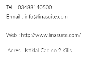 Lina Suite Hotel iletiim bilgileri