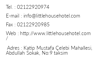 Little House Hotel iletiim bilgileri