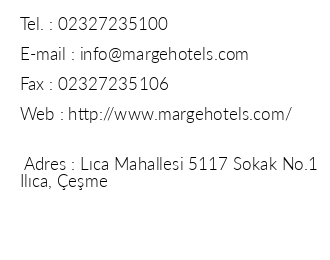 Marge Hotel iletiim bilgileri