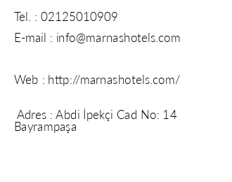 Marnas Hotels iletiim bilgileri