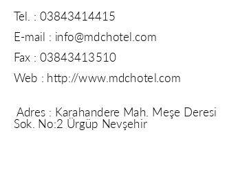Mdc Hotel iletiim bilgileri