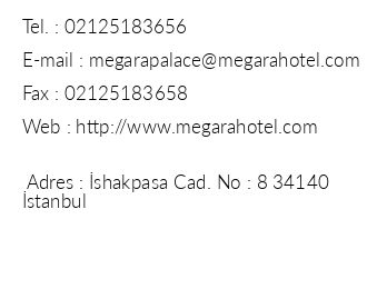 Hotel Megara Palace iletiim bilgileri