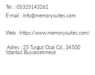Memory Suites iletiim bilgileri
