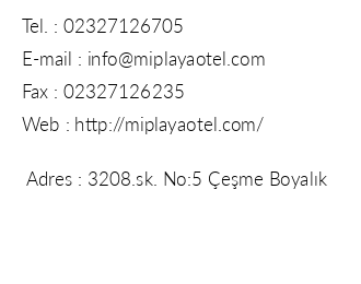 Mi Playa Hotel iletiim bilgileri