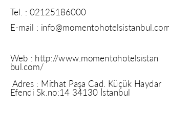 Momento Hotel iletiim bilgileri