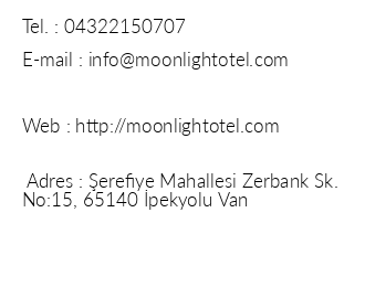 Moon Light Hotel iletiim bilgileri