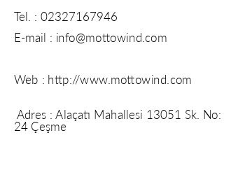 Motto Wind Hotel iletiim bilgileri