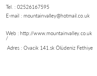 Mountain Valley Apart & Villas iletiim bilgileri