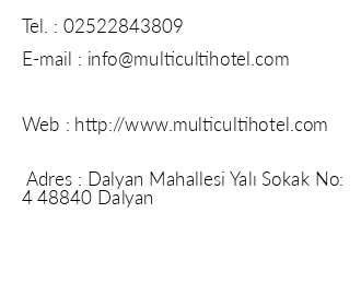 Multi Culti Hotel iletiim bilgileri