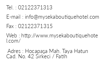 My Seka Hotel iletiim bilgileri