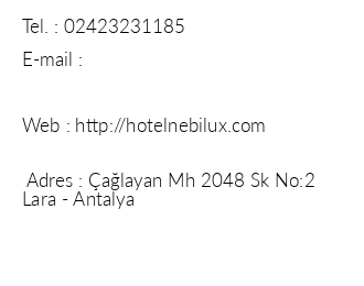 Nebilx Hotel iletiim bilgileri