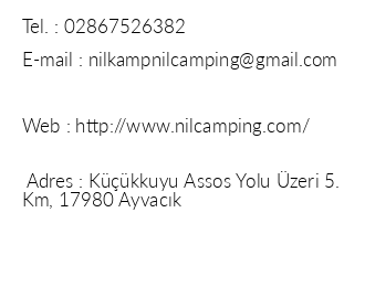 Nil Kamp iletiim bilgileri