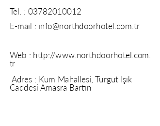 Northdoor Hotel iletiim bilgileri