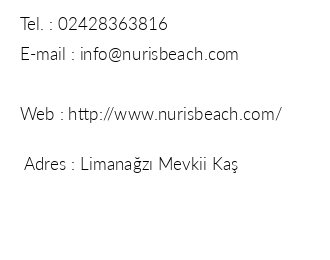 Nuri's Beach Bungalow iletiim bilgileri