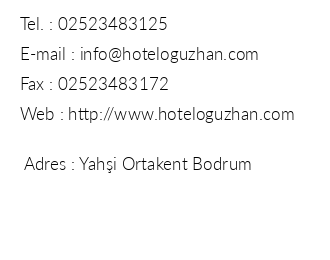 Ouzhan Otel iletiim bilgileri
